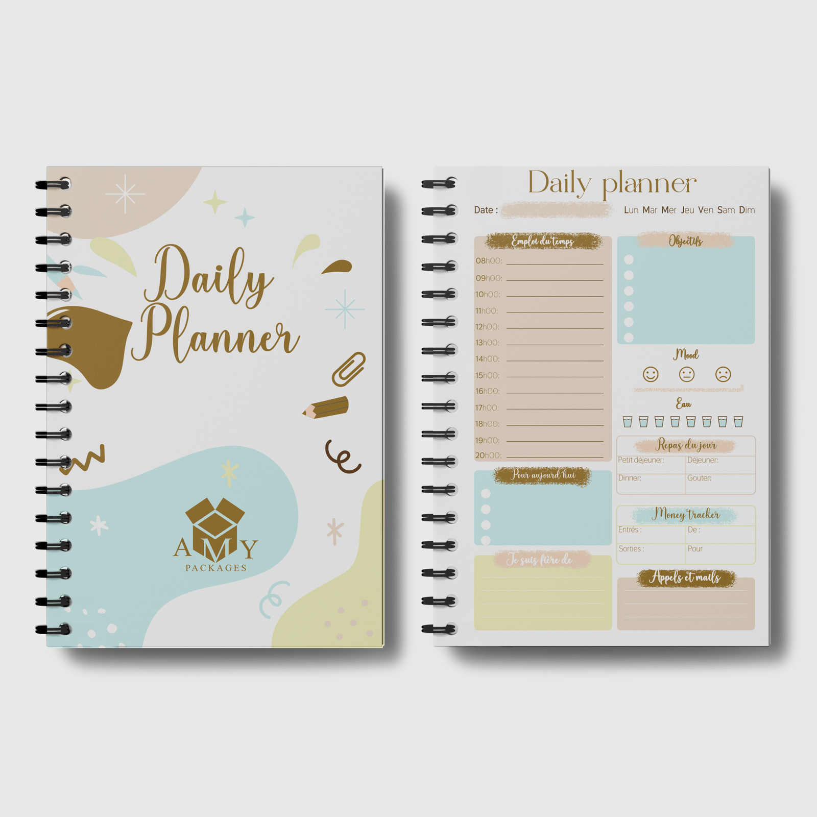 Daily planer - Mockup Recto Verso Daily Planner – Image 1